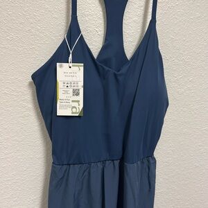 New With Tags Halara Sporty Blue Dress with Slit NWT